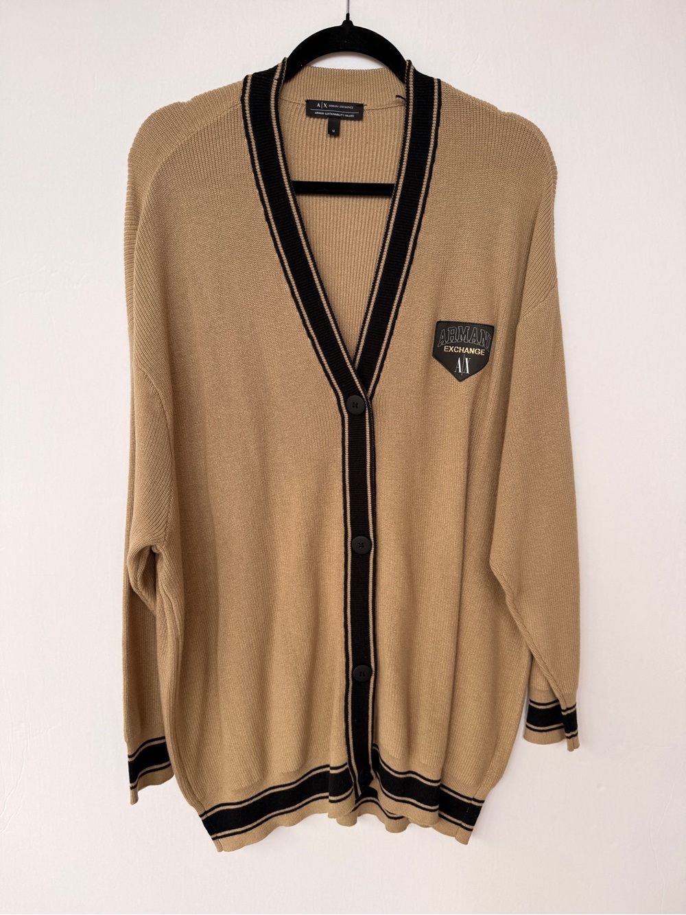NWT Armani Exchange Men’s Tan Button-Front Cardigan